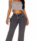 Rhine stones heart jeans