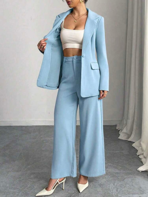 Baby blue Pants Suite